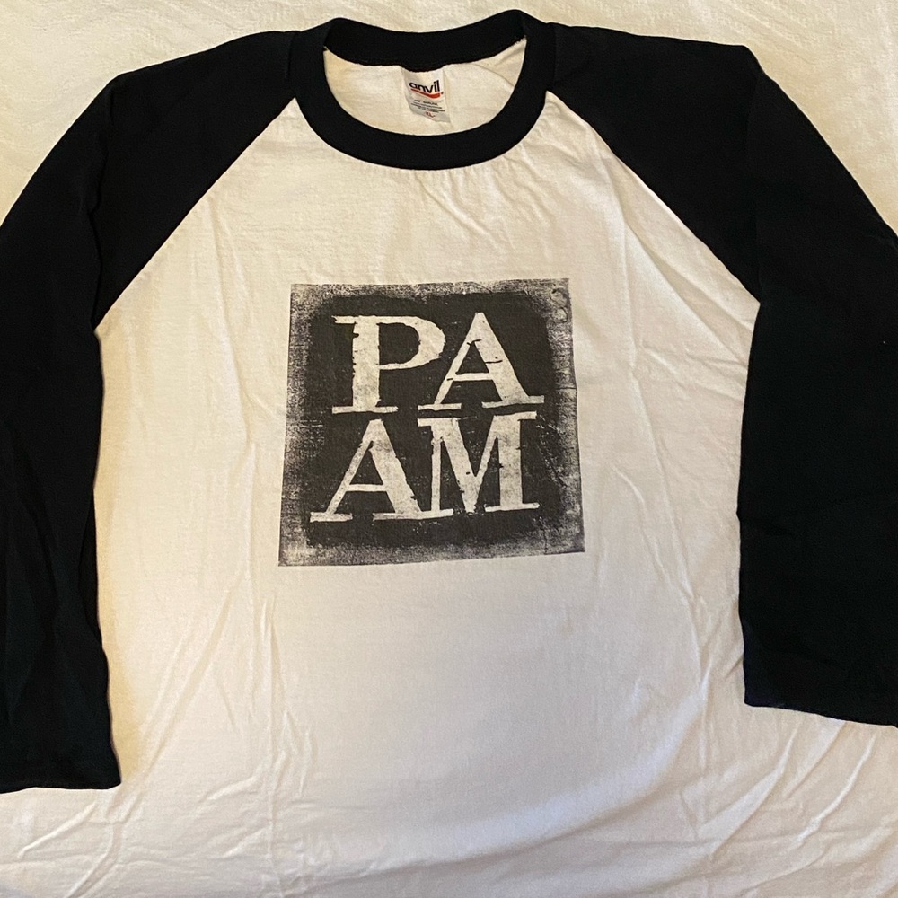 XL Black and White Long Sleeve Raglan Shirt